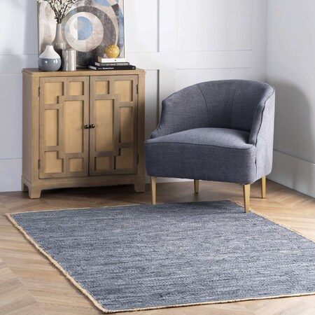 Nuloom Sabby Hand Woven Leather Flatweave Area Rug 4ft x 6ft SEKO01D-406